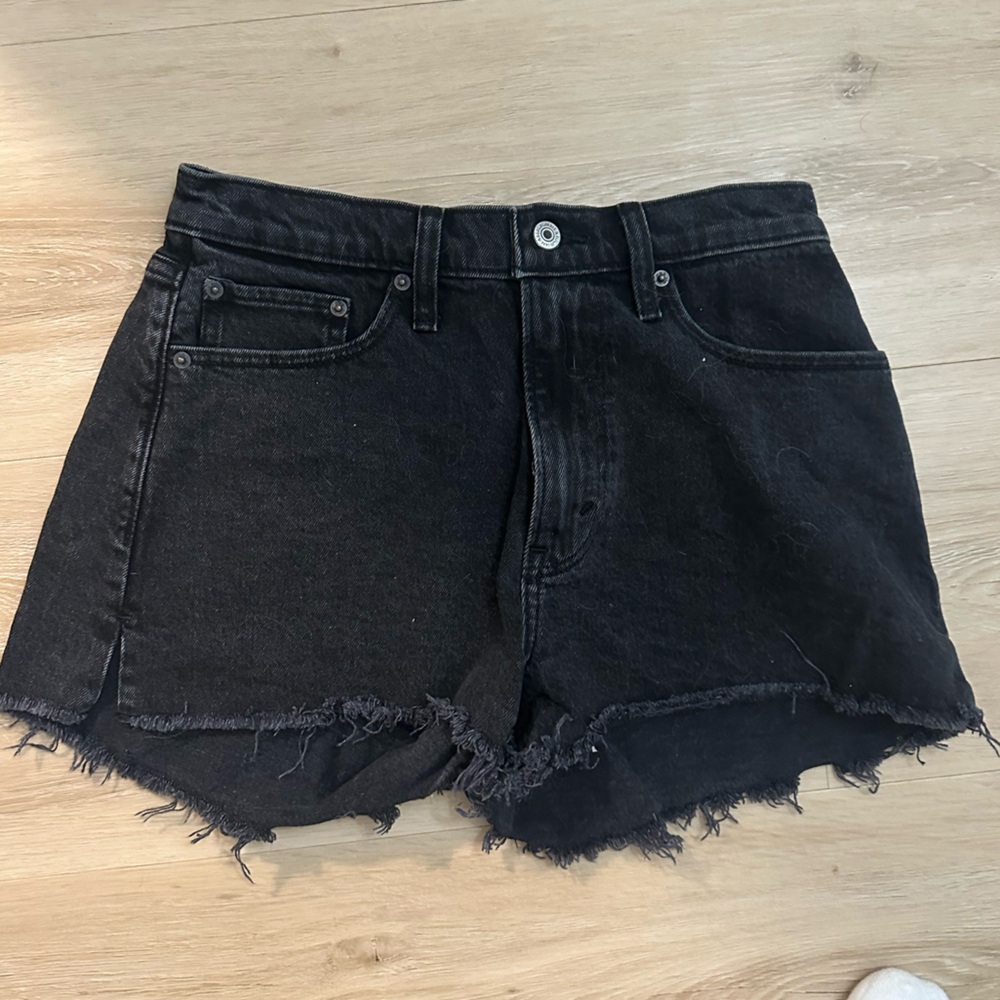 Abercrombie & Fitch Black Denim Cutoff Shorts